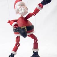 BOXING SANTA - MARIONETTE PUPPET - Thumbnail 4