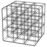 Wireframe Shape Rubik Cube - Thumbnail 3