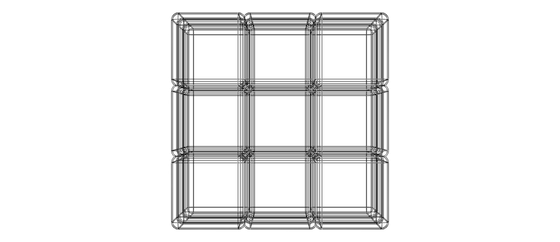 Wireframe Shape Rubik Cube 3D Print 544559