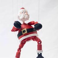 BOXING SANTA - MARIONETTE PUPPET - Thumbnail 5