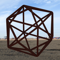 Small Wireframe Shape Tetrakis Hexahedron 3D Printing 544565