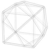 Wireframe Shape Tetrakis Hexahedron - Thumbnail 3