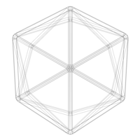 Wireframe Shape Tetrakis Hexahedron - Thumbnail 4