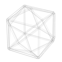 Wireframe Shape Tetrakis Hexahedron - Thumbnail 5