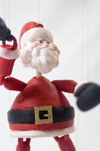 BOXING SANTA - MARIONETTE PUPPET 3D Print 54457