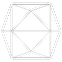 Wireframe Shape Tetrakis Hexahedron - Thumbnail 7
