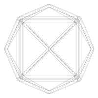 Wireframe Shape Tetrakis Hexahedron - Thumbnail 8