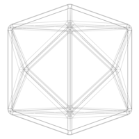Wireframe Shape Tetrakis Hexahedron - Thumbnail 9