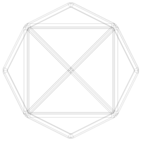 Wireframe Shape Tetrakis Hexahedron - Thumbnail 10