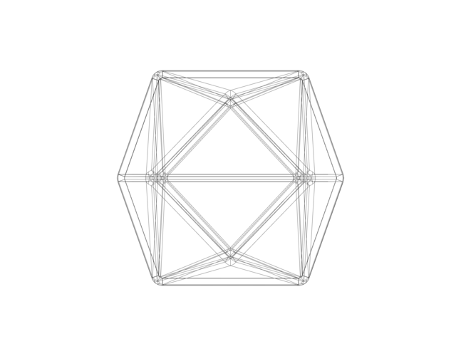 Wireframe Shape Tetrakis Hexahedron 3D Print 544576