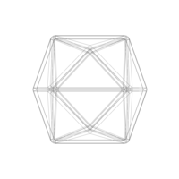 Wireframe Shape Tetrakis Hexahedron - Thumbnail 12