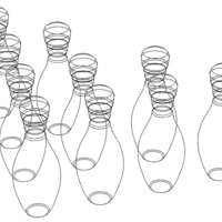 Colored Plastic Bowling Pin Set - Thumbnail 5