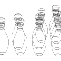 Colored Plastic Bowling Pin Set - Thumbnail 9