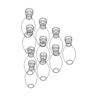 Colored Plastic Bowling Pin Set - Thumbnail 11