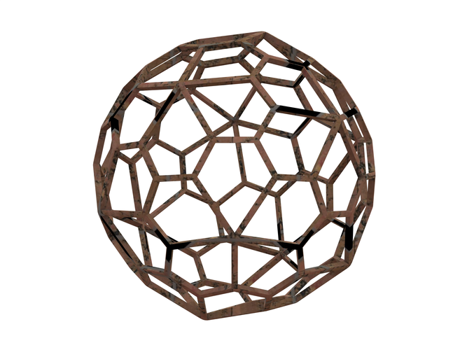 Wireframe Shape Pentagonal Hexecontahedron 3D Print 544590