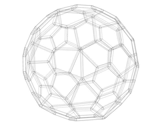 Wireframe Shape Pentagonal Hexecontahedron 3D Print 544592