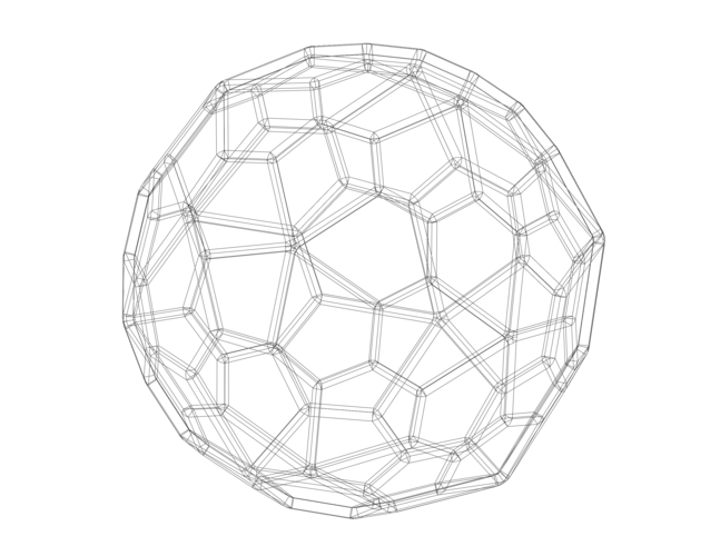 Wireframe Shape Pentagonal Hexecontahedron 3D Print 544593