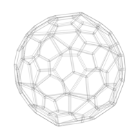Wireframe Shape Pentagonal Hexecontahedron - Thumbnail 8