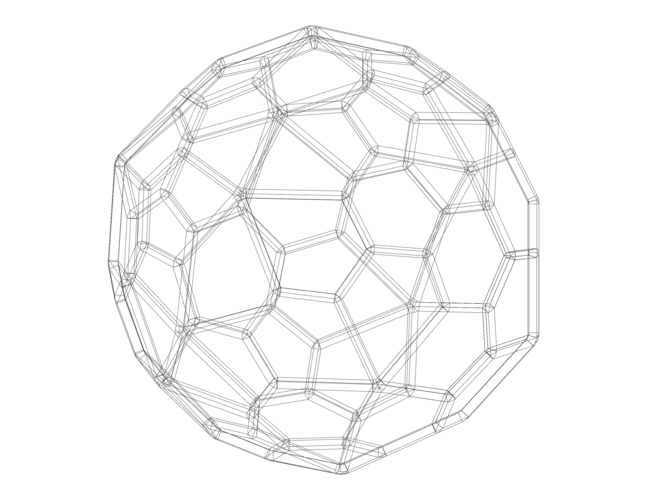 Wireframe Shape Pentagonal Hexecontahedron 3D Print 544598