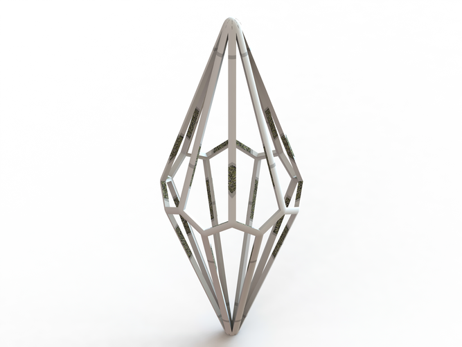 Wireframe Shape Octagonal Trapezohedron 3D Print 544601