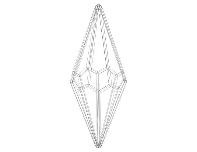 Wireframe Shape Octagonal Trapezohedron 3D Print 544603