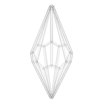 Wireframe Shape Octagonal Trapezohedron - Thumbnail 4