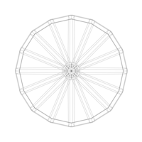 Wireframe Shape Octagonal Trapezohedron - Thumbnail 6