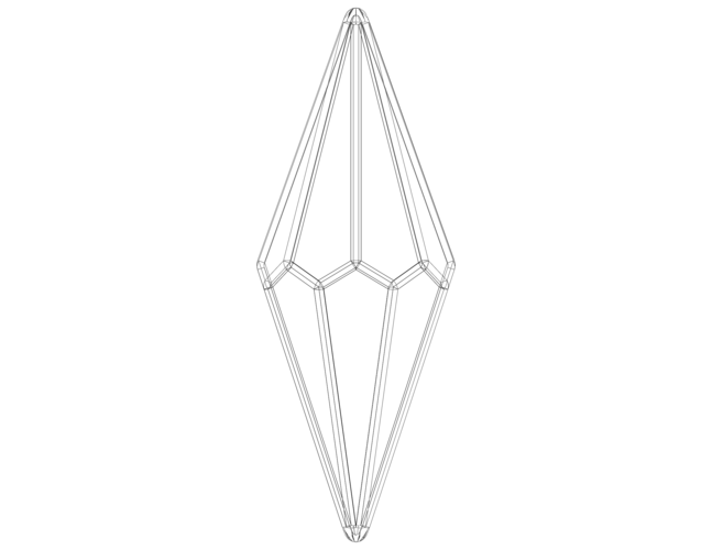 Wireframe Shape Octagonal Trapezohedron 3D Print 544608