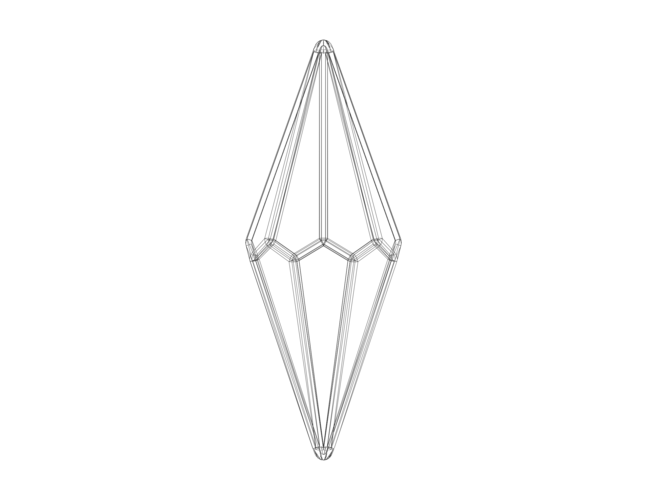 Wireframe Shape Octagonal Trapezohedron 3D Print 544609