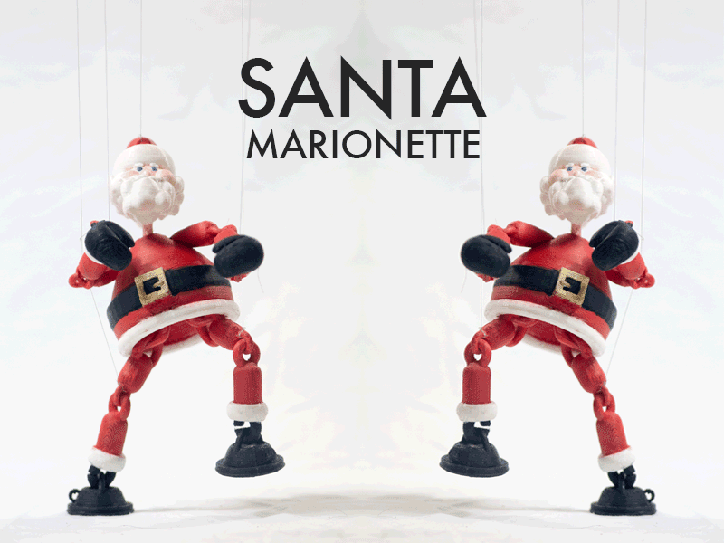 BOXING SANTA - MARIONETTE PUPPET