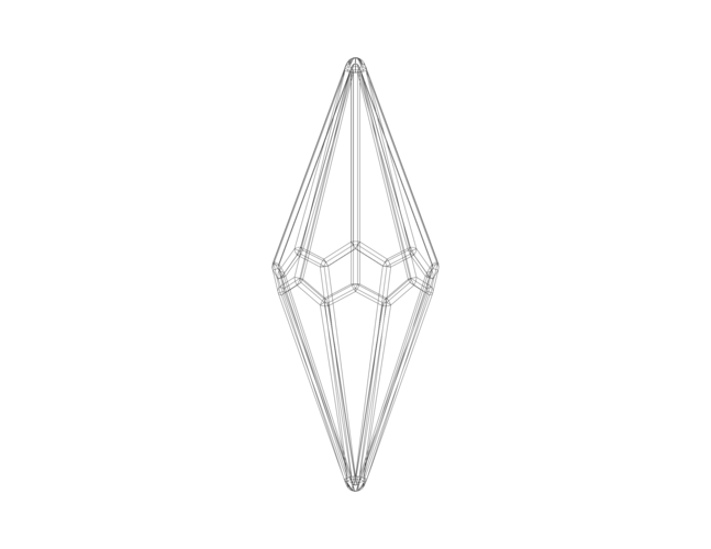 Wireframe Shape Octagonal Trapezohedron 3D Print 544611