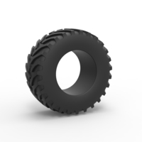 Small Tractor tire 28 Scale 1:25 3D Printing 544661