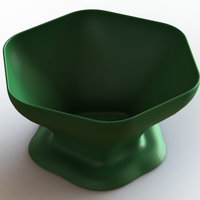 Plastic Hexagonal Fruit Bowl - Thumbnail 1