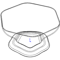 Plastic Hexagonal Fruit Bowl - Thumbnail 4