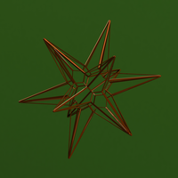 Wireframe Shape Great Triambic Icosahedron - Thumbnail 1