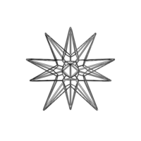 Wireframe Shape Great Triambic Icosahedron - Thumbnail 9