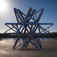 Wireframe Shape Great Stellated Dodecahedron - Thumbnail 1