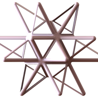 Wireframe Shape Great Stellated Dodecahedron - Thumbnail 2