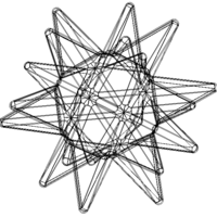 Wireframe Shape Great Stellated Dodecahedron - Thumbnail 3