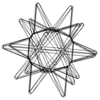 Wireframe Shape Great Stellated Dodecahedron - Thumbnail 4