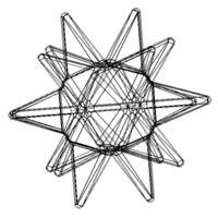Wireframe Shape Great Stellated Dodecahedron - Thumbnail 5