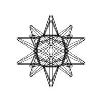 Wireframe Shape Great Stellated Dodecahedron - Thumbnail 7