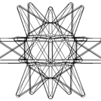 Wireframe Shape Great Stellated Dodecahedron - Thumbnail 8