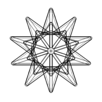 Wireframe Shape Great Stellated Dodecahedron - Thumbnail 10