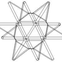 Wireframe Shape Great Stellated Dodecahedron - Thumbnail 12