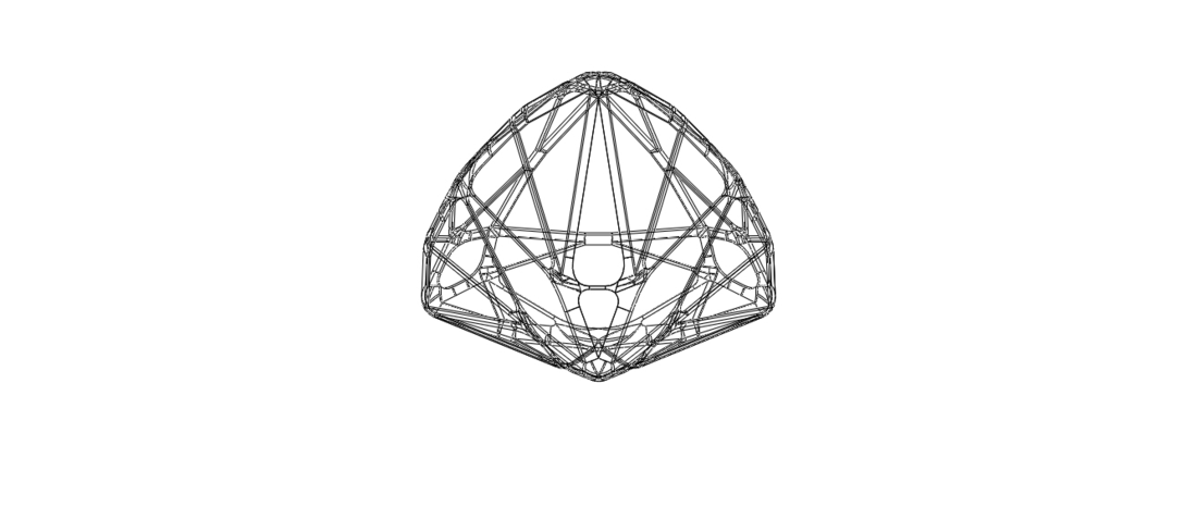 Wireframe Shape Trillion Cut Diamond 3D Print 544725