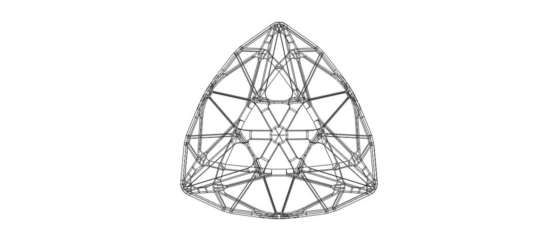 Wireframe Shape Trillion Cut Diamond 3D Print 544726