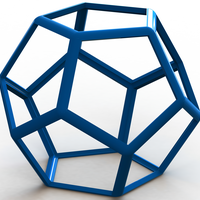 Wireframe Thick Dodecahedron - Thumbnail 1
