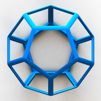 Wireframe Thick Dodecahedron - Thumbnail 2