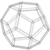 Wireframe Thick Dodecahedron - Thumbnail 3